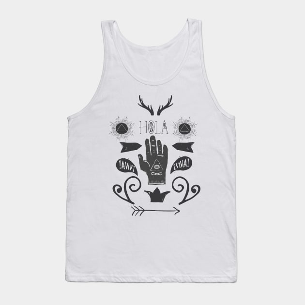 Mystic Symbols Tank Top by Leela